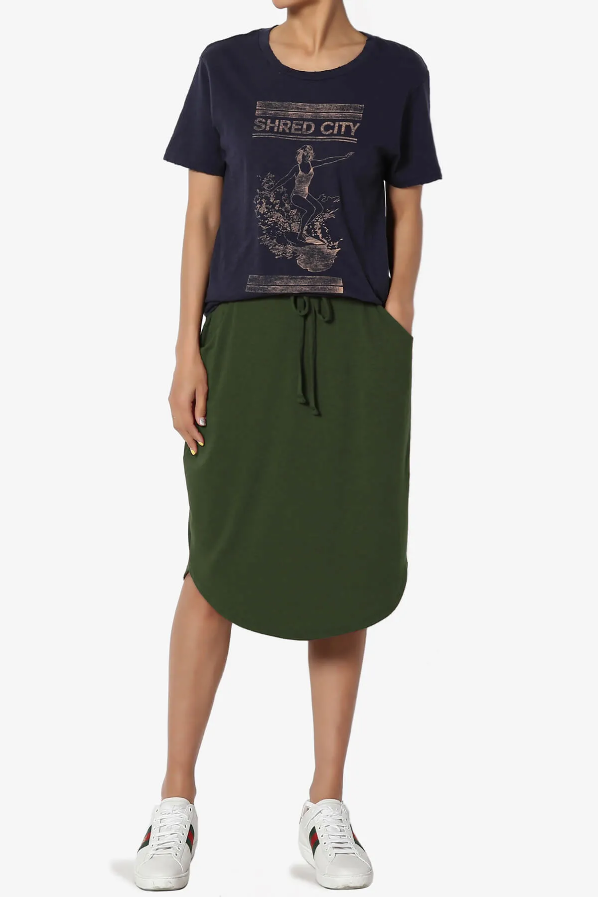 Eclipse Drawstring Midi Skirt