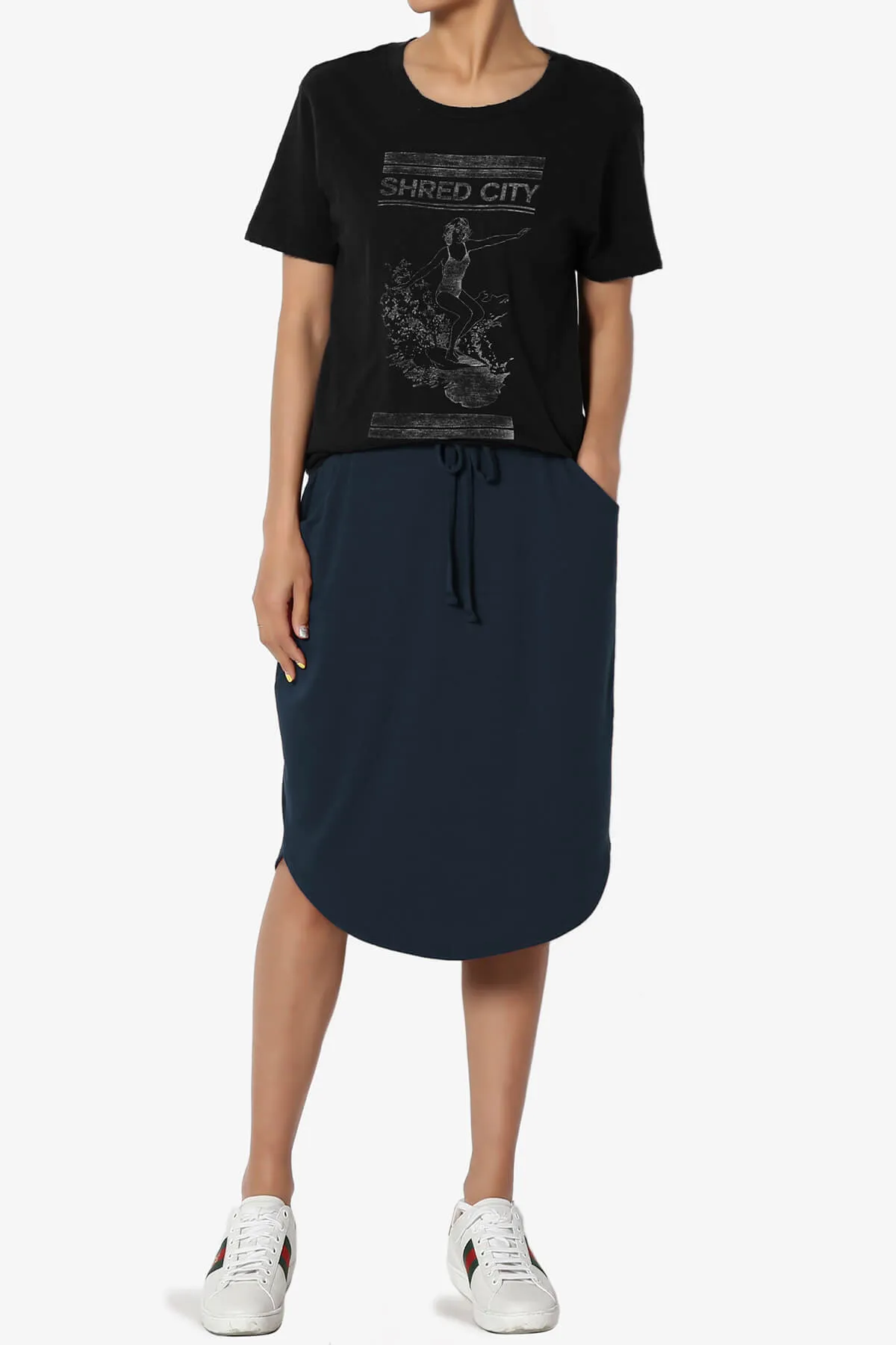 Eclipse Drawstring Midi Skirt