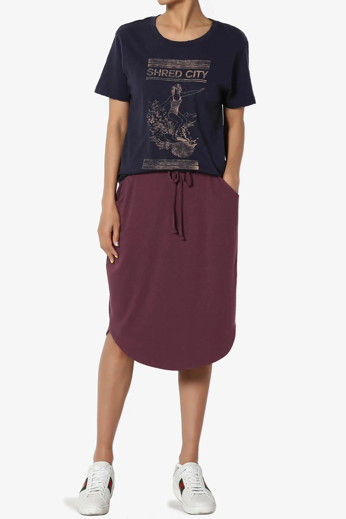 Eclipse Drawstring Midi Skirt