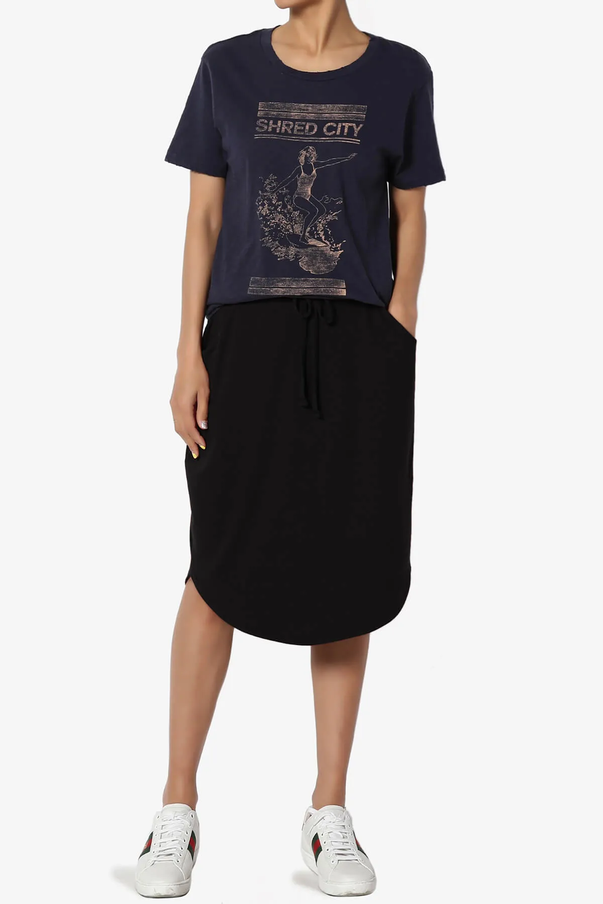 Eclipse Drawstring Midi Skirt