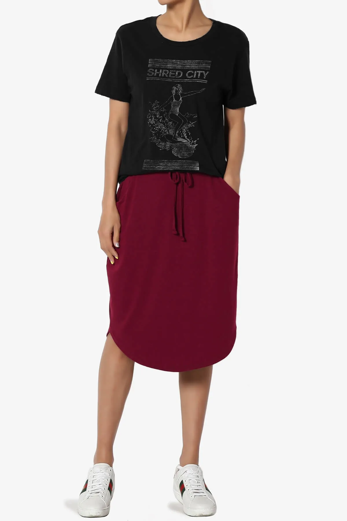 Eclipse Drawstring Midi Skirt