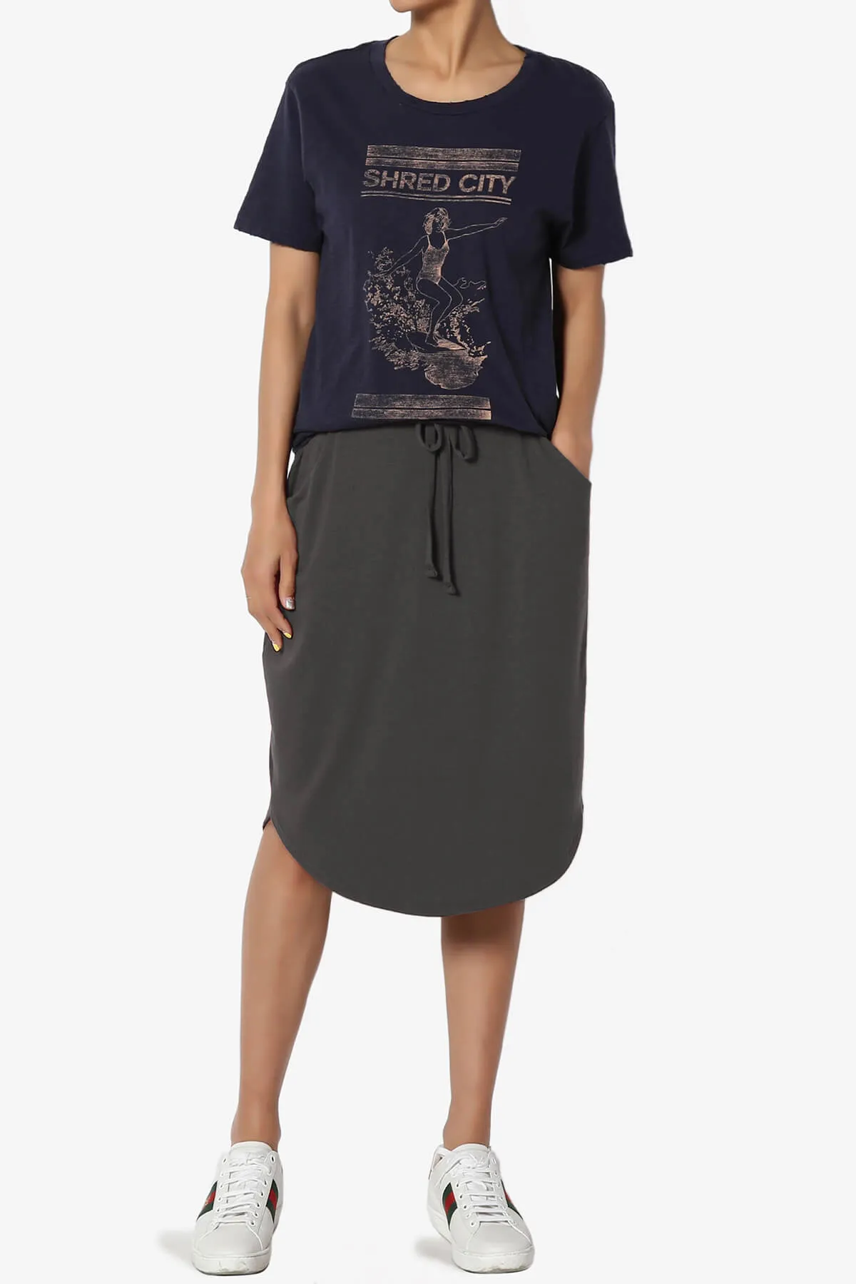 Eclipse Drawstring Midi Skirt