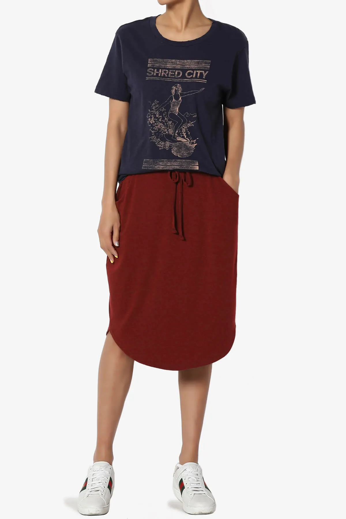 Eclipse Drawstring Midi Skirt
