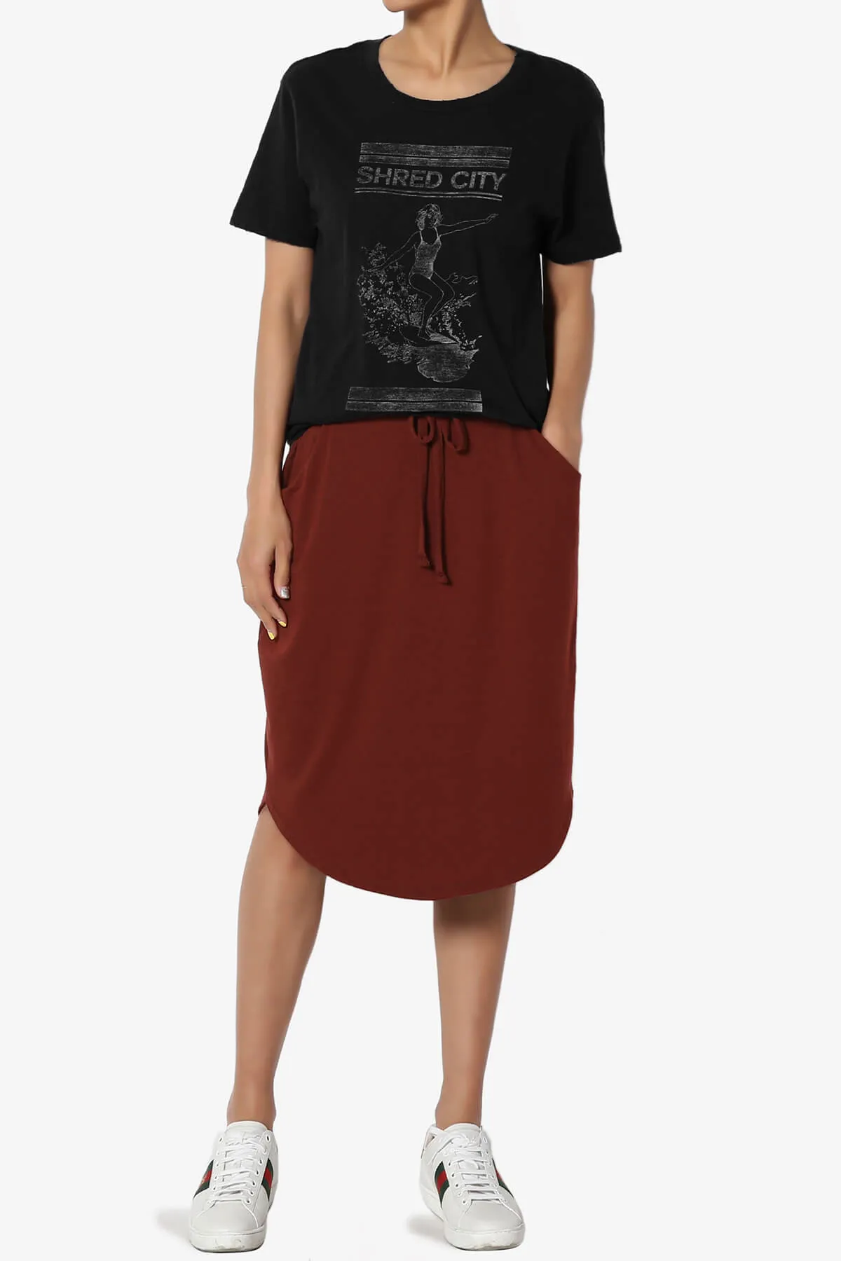 Eclipse Drawstring Midi Skirt