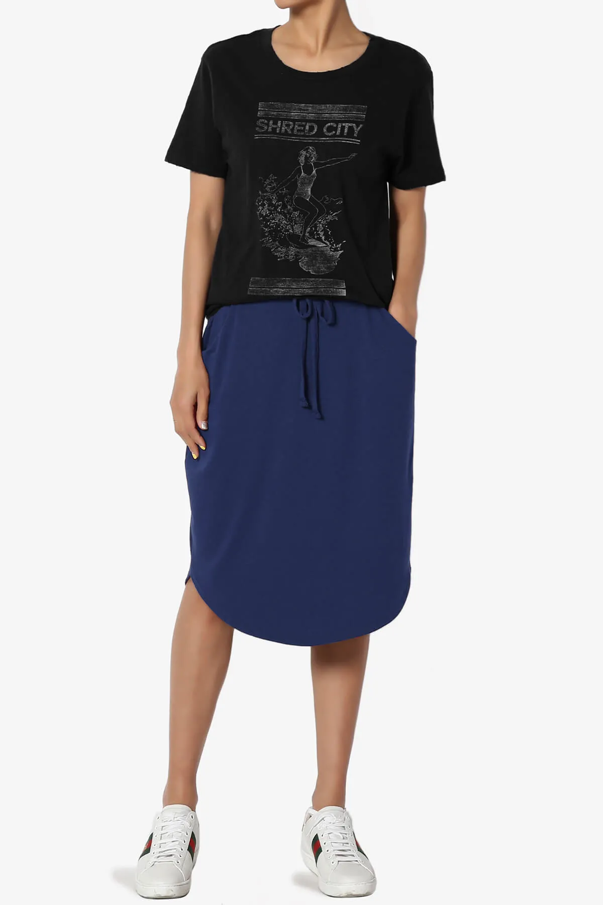 Eclipse Drawstring Midi Skirt