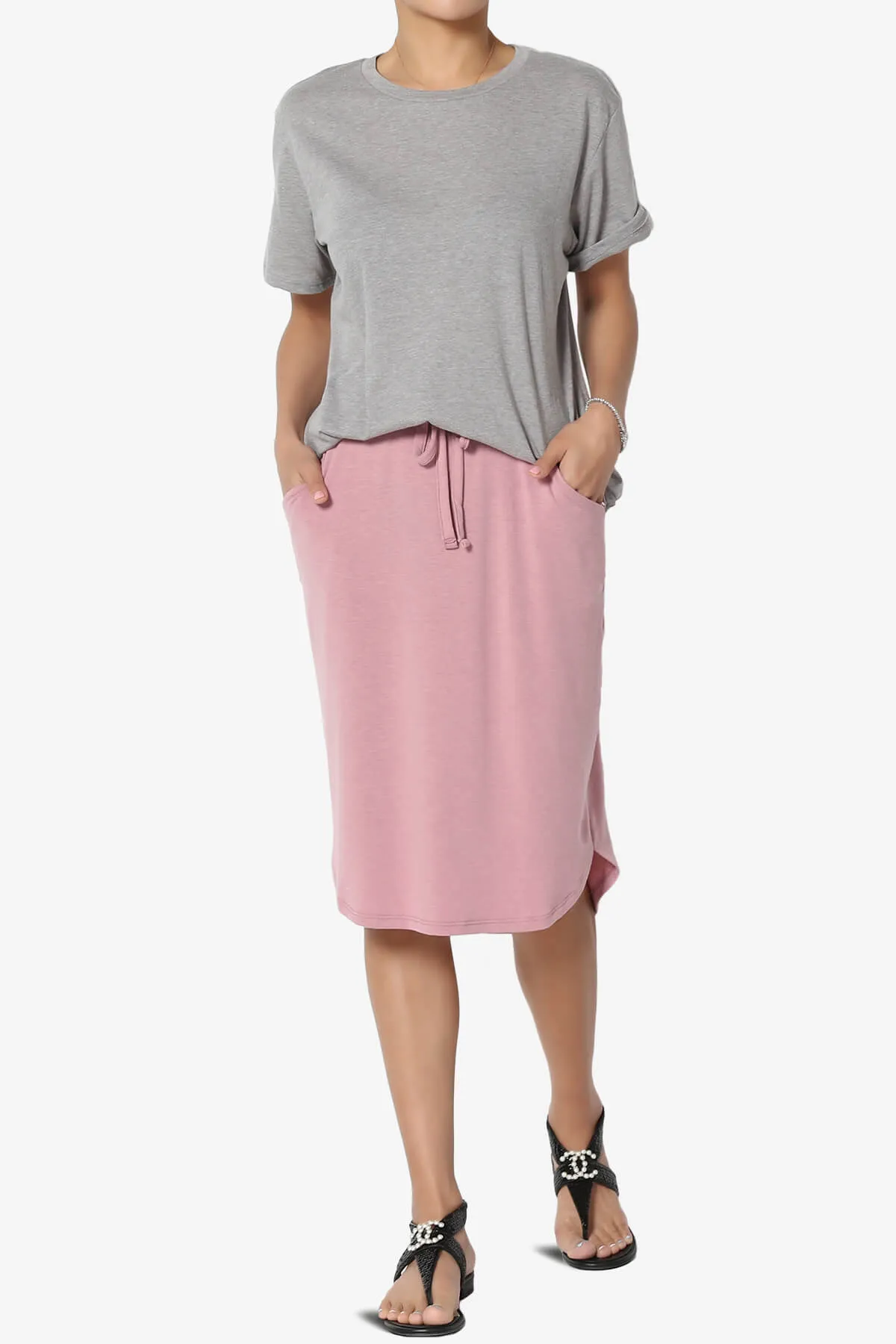 Eclipse Drawstring Midi Skirt