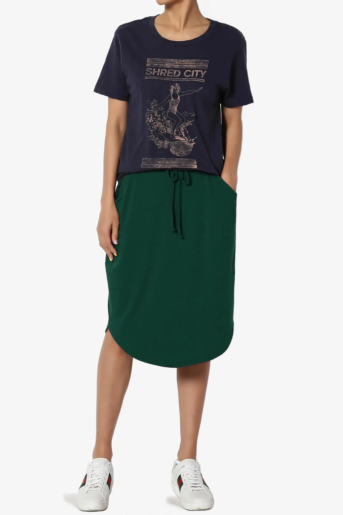 Eclipse Drawstring Midi Skirt