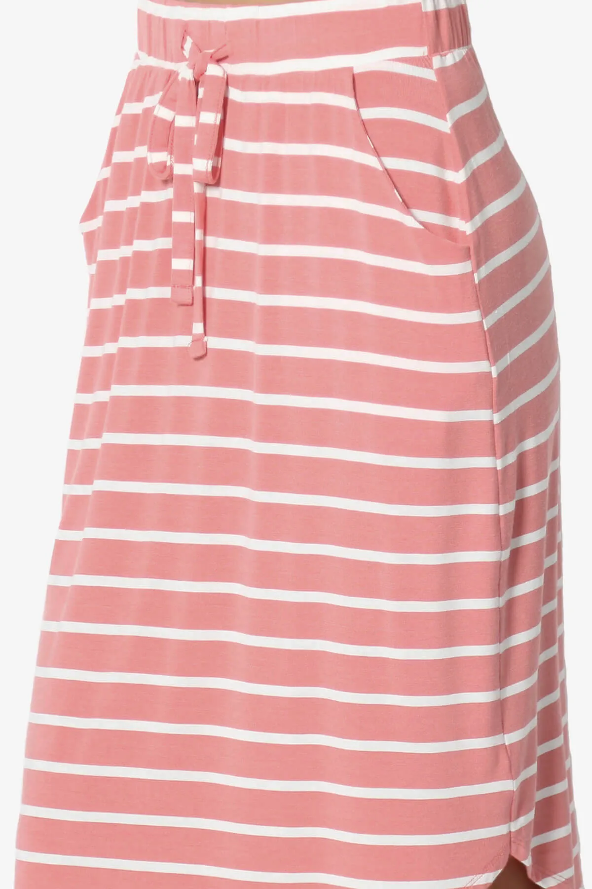 Eclipse Stripe Drawstring Midi Skirt
