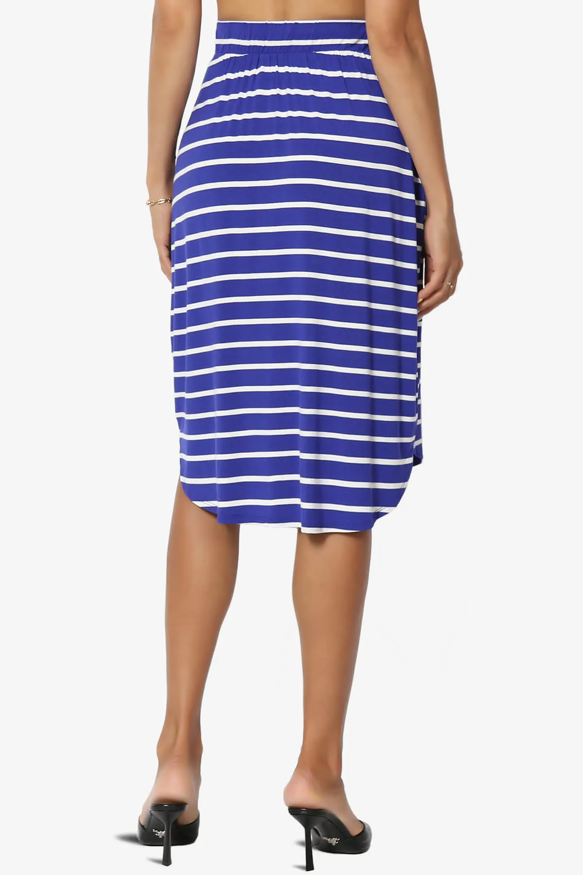 Eclipse Stripe Drawstring Midi Skirt