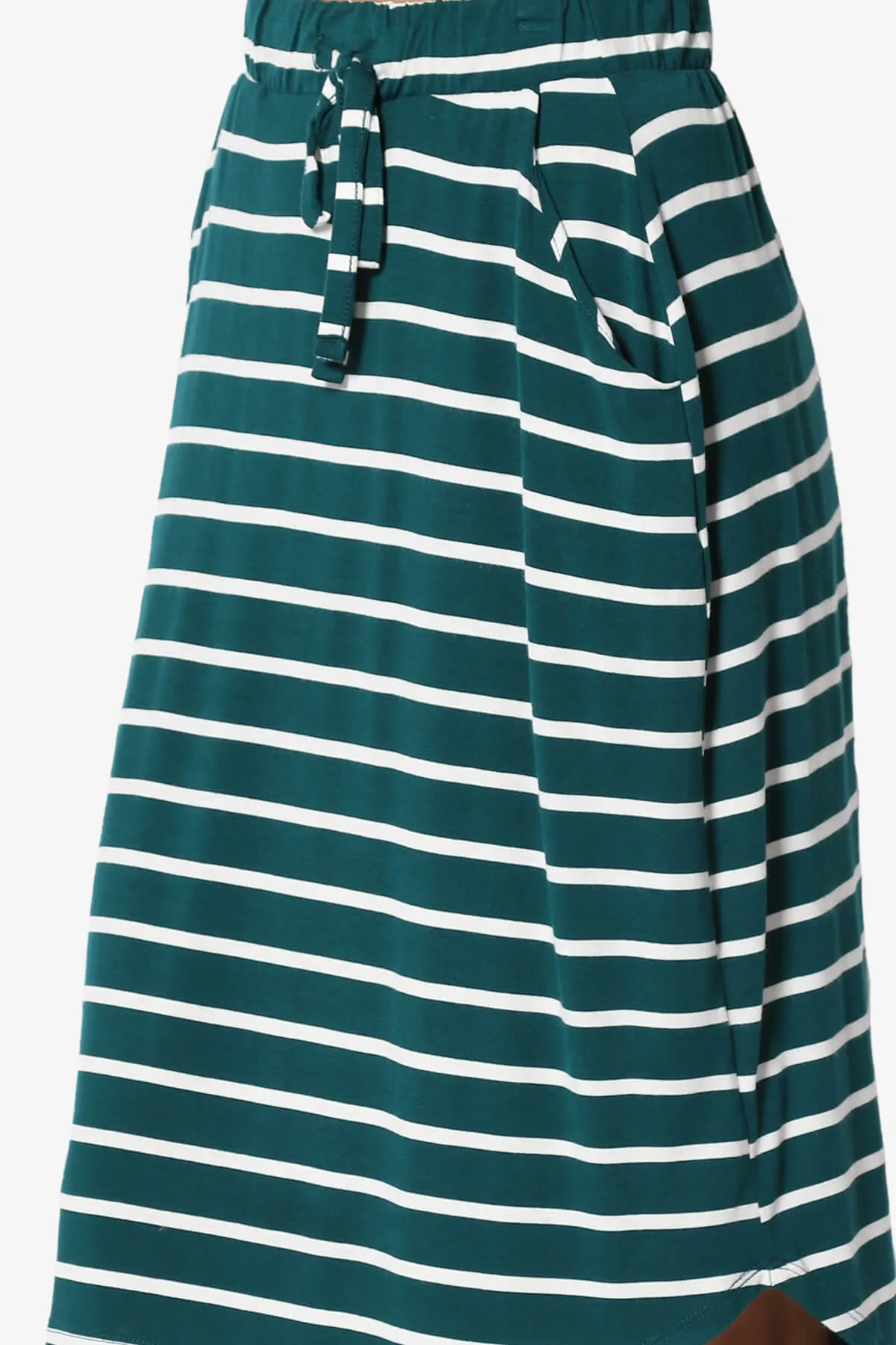 Eclipse Stripe Drawstring Midi Skirt