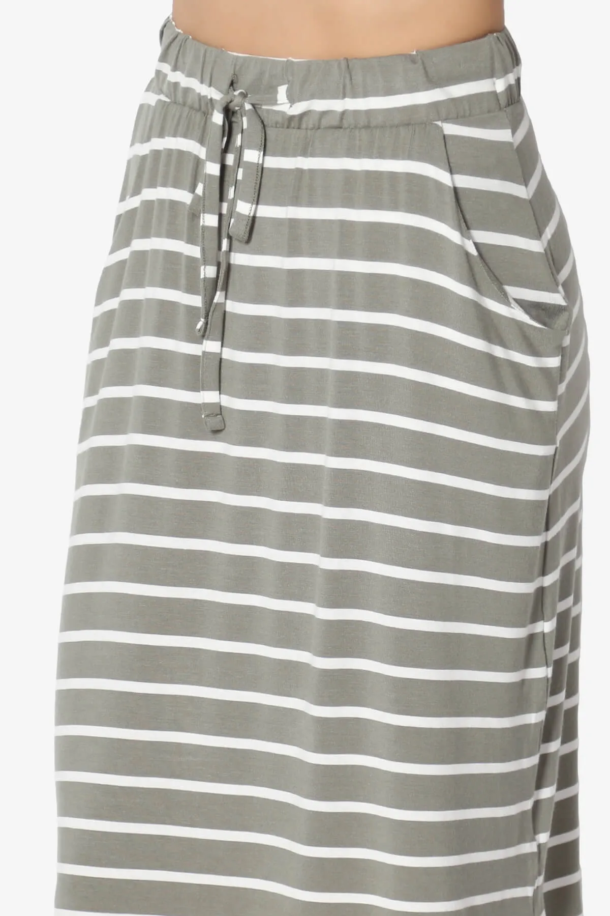 Eclipse Stripe Drawstring Midi Skirt