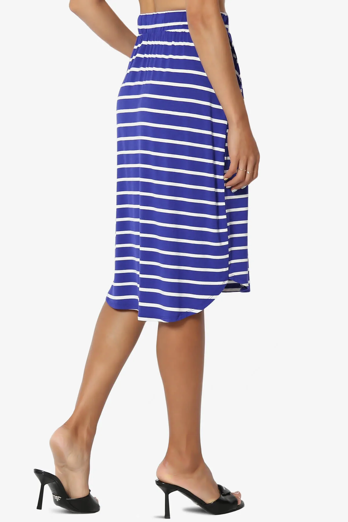 Eclipse Stripe Drawstring Midi Skirt