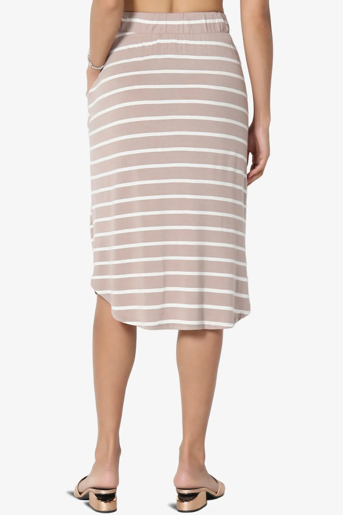 Eclipse Stripe Drawstring Midi Skirt