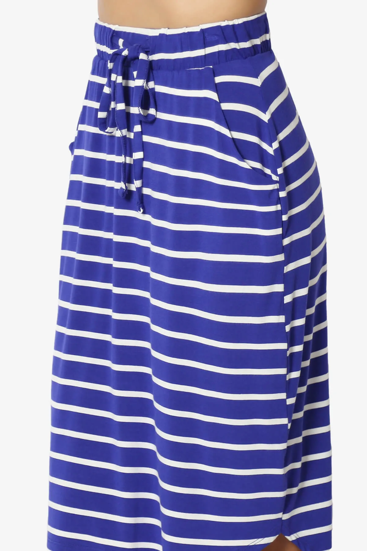 Eclipse Stripe Drawstring Midi Skirt