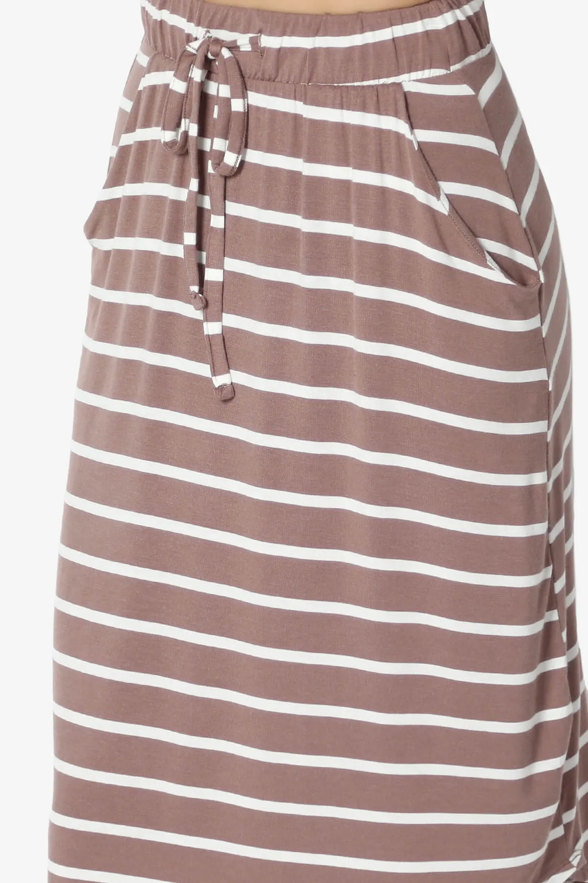 Eclipse Stripe Drawstring Midi Skirt