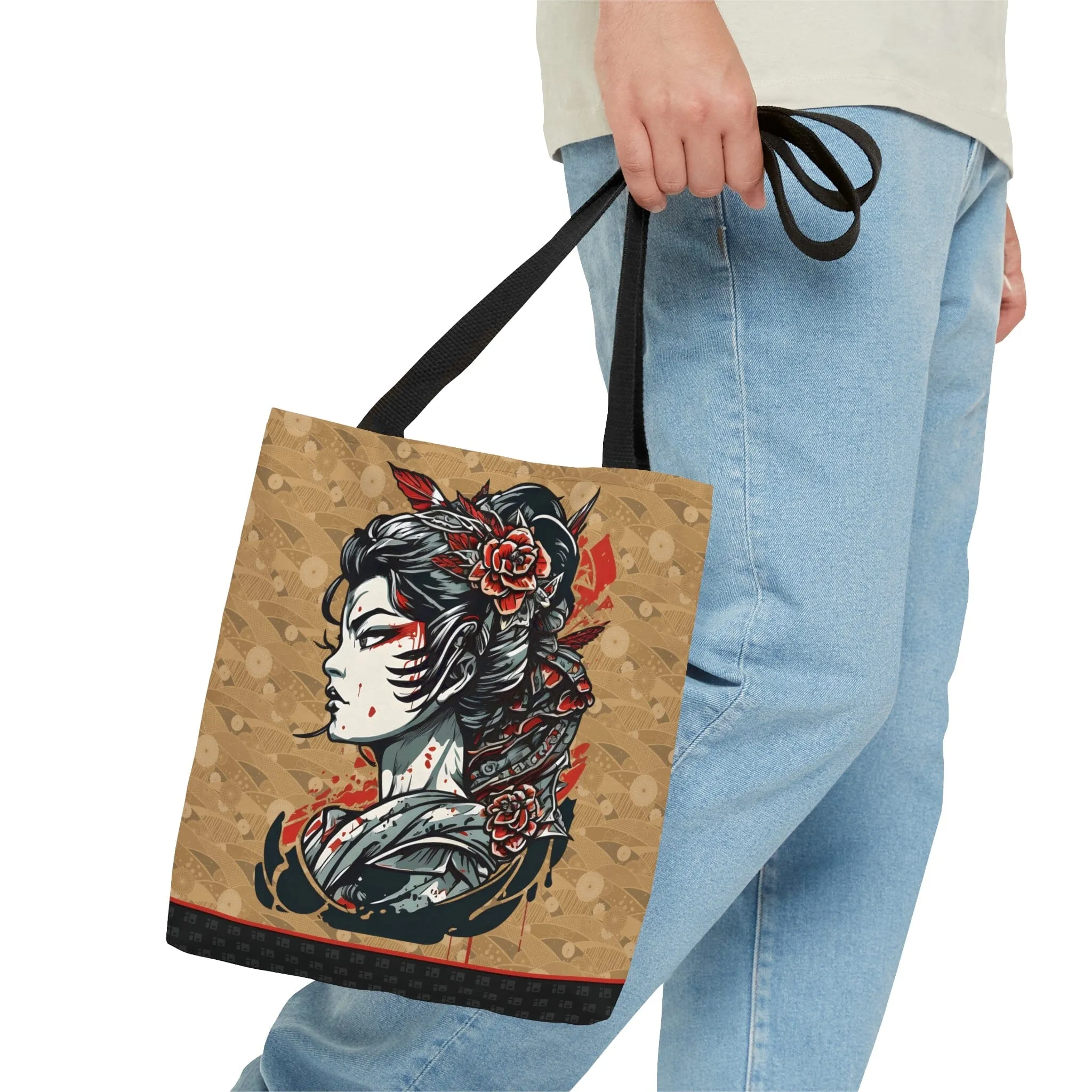Fierce Japanese Geisha Tattoo Tote Bag
