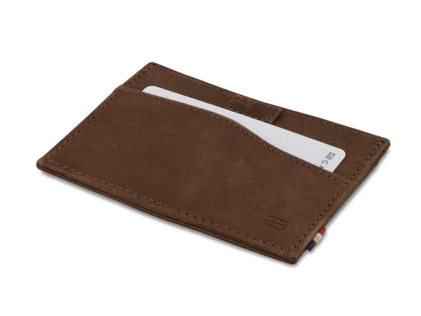 Garzini RFID Leather Card Holder ID Window Brushed