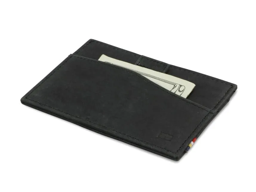 Garzini RFID Leather Card Holder ID Window Brushed