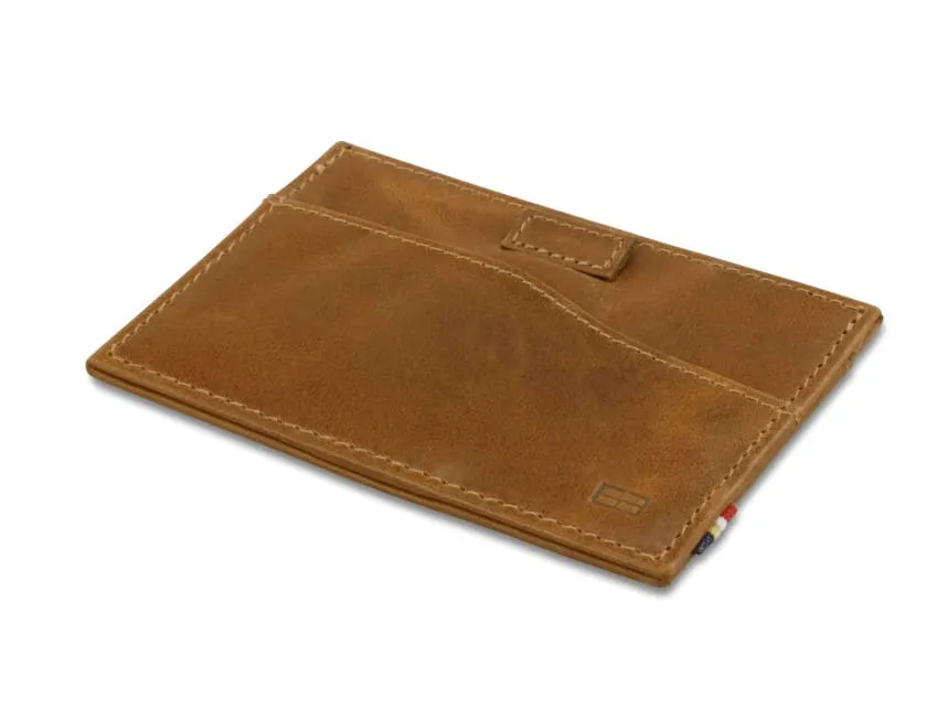 Garzini RFID Leather Card Holder ID Window Brushed