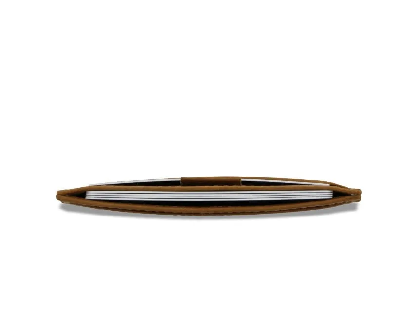 Garzini RFID Leather Card Holder ID Window Brushed