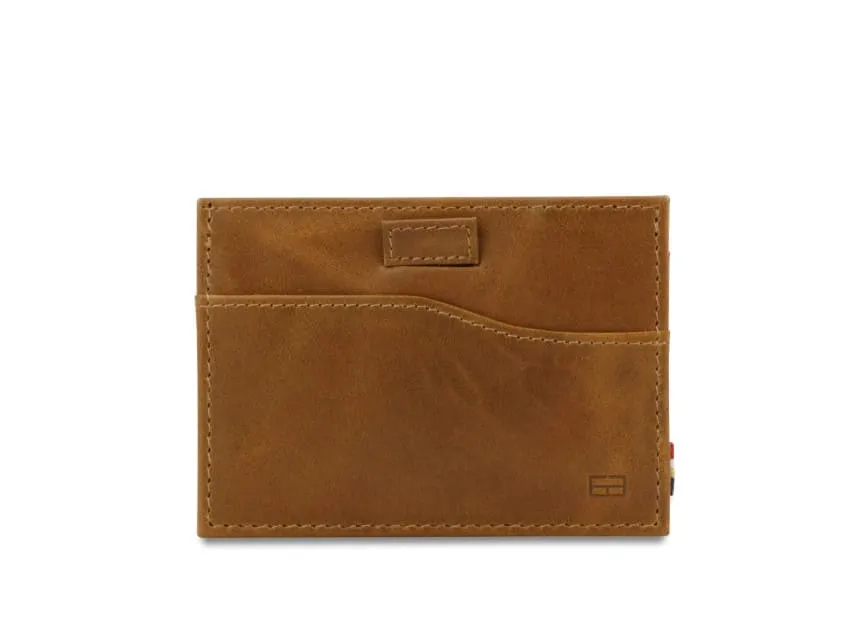 Garzini RFID Leather Card Holder ID Window Brushed