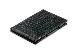 Garzini RFID Leather Magic Wallet Card Sleeves Croco