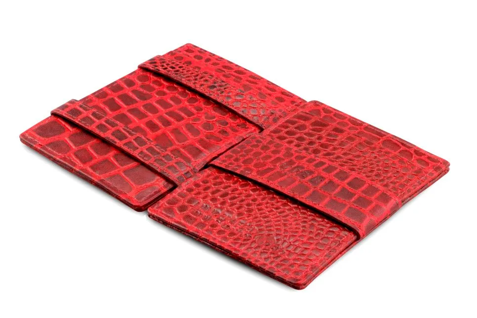 Garzini RFID Leather Magic Wallet Card Sleeves Croco