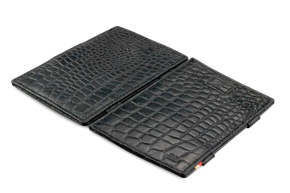 Garzini RFID Leather Magic Wallet Card Sleeves Croco