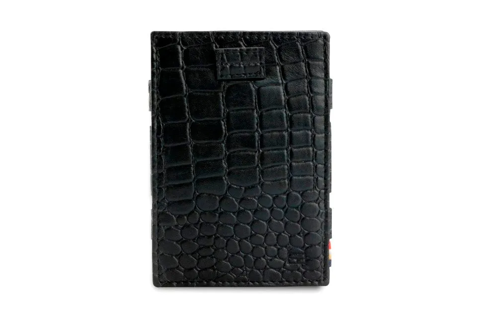 Garzini RFID Leather Magic Wallet Card Sleeves Croco