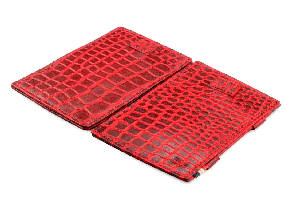 Garzini RFID Leather Magic Wallet Card Sleeves Croco