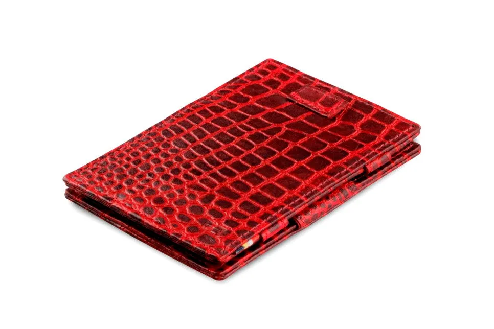 Garzini RFID Leather Magic Wallet Card Sleeves Croco