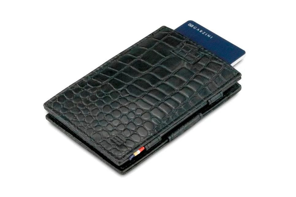 Garzini RFID Leather Magic Wallet Card Sleeves Croco