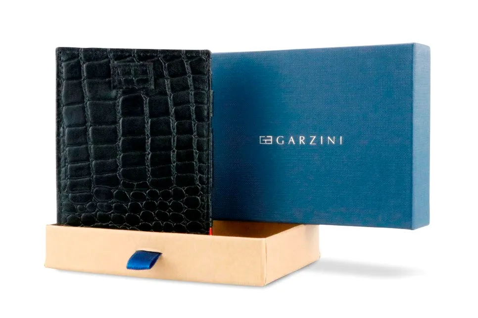 Garzini RFID Leather Magic Wallet Card Sleeves Croco