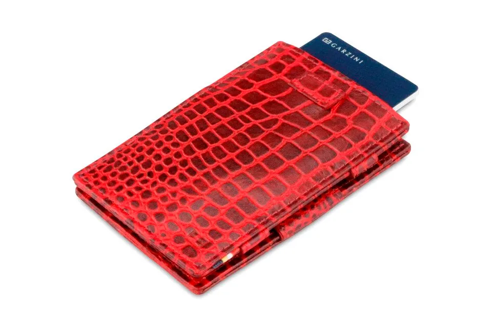 Garzini RFID Leather Magic Wallet Card Sleeves Croco