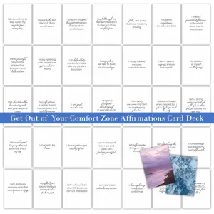 Get Out of Your Comfort Zone Affirmations - PLR Card Deck