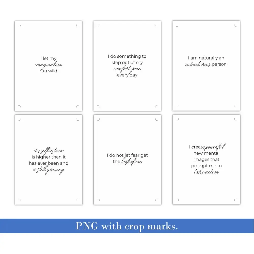 Get Out of Your Comfort Zone Affirmations - PLR Card Deck