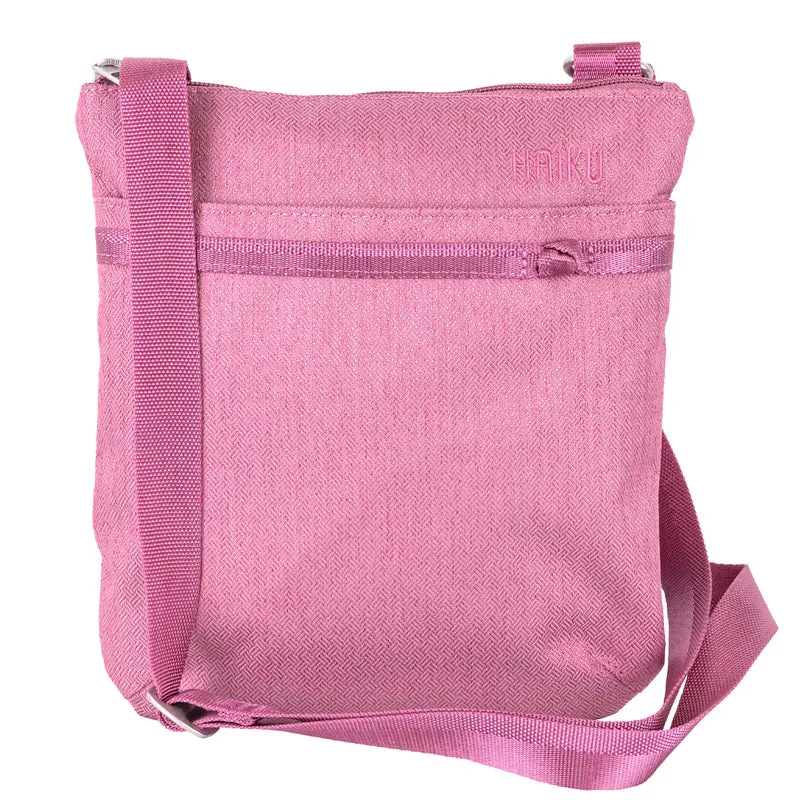 Haiku Revel Crossbody Bag in Stone Gray,  River Rock Blue, Cherry Blossom & Black
