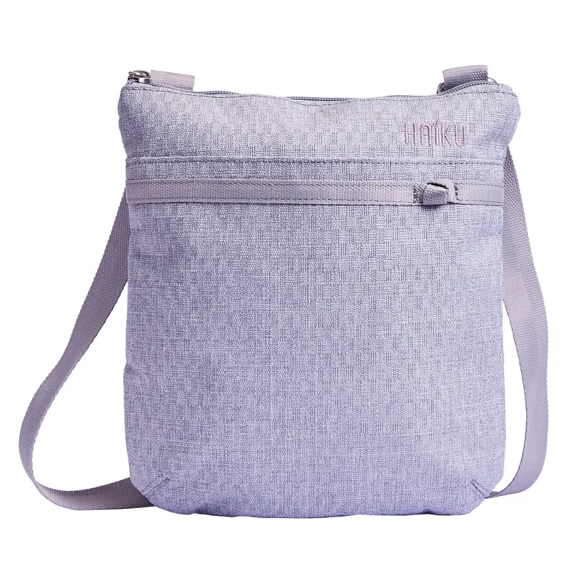Haiku Revel Crossbody Bag in Stone Gray,  River Rock Blue, Cherry Blossom & Black