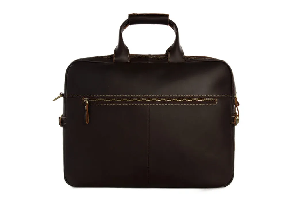 Handmade Full Grain Leather Briefcase / 15''  Laptop Bag / Men's Handbag 8951
