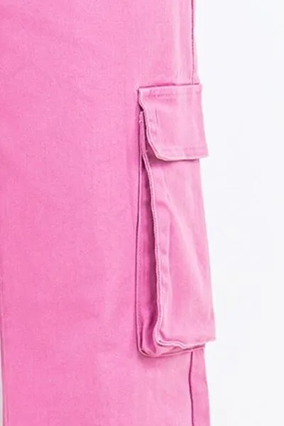 Hazel Blues® | American Bazi Drawstring Wide Leg Cargo Pants