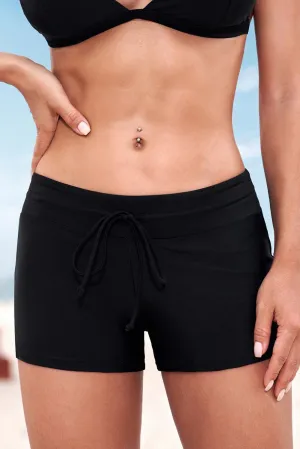 Hazel Blues® | Run Contrast Drawstring Swim Bottoms