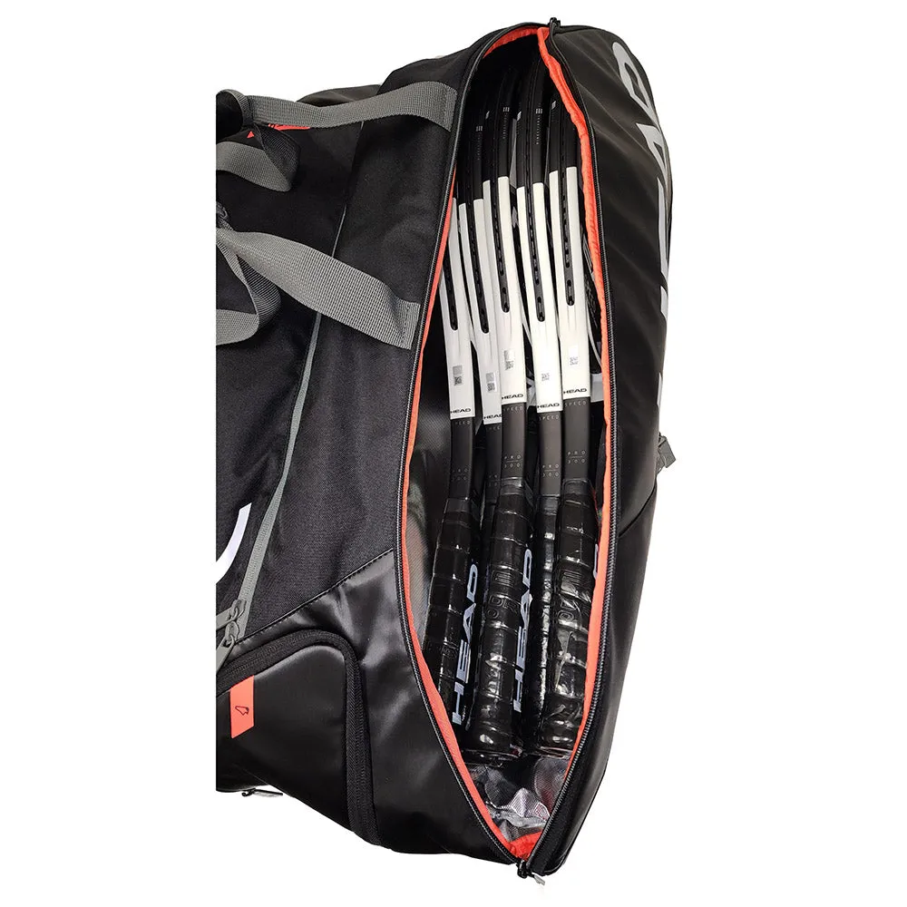 Head Tour Team Monstercombi 12 Racquet Bag (Black/Orange)