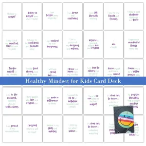 Healthy Mindset for Kids - Affirmations PLR Card Deck