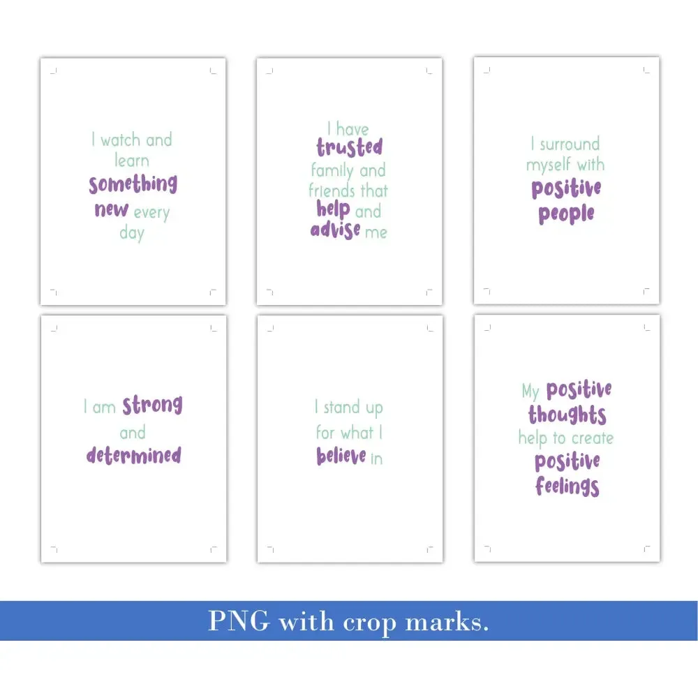 Healthy Mindset for Kids - Affirmations PLR Card Deck