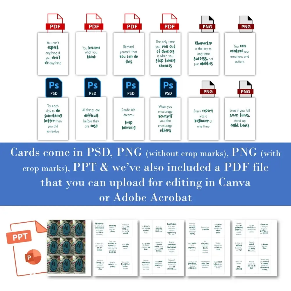Healthy Mindset for Kids Tips - PLR Card Deck