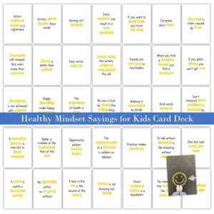 Healthy Mindset Sayings for Kids - PLR Card Deck