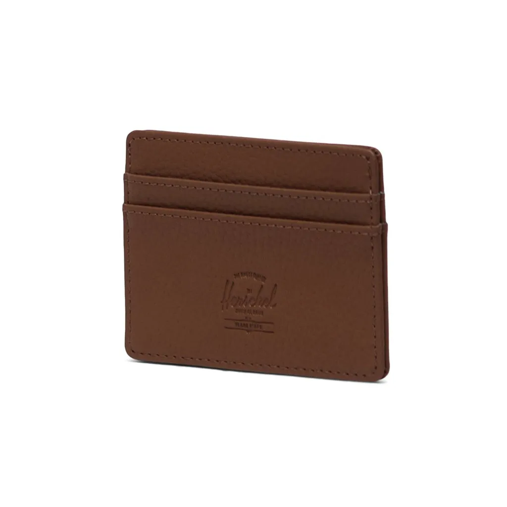 HERSCHEL CHARLIE CARDHOLDER VEGAN LEATHER - SADDLE BROWN