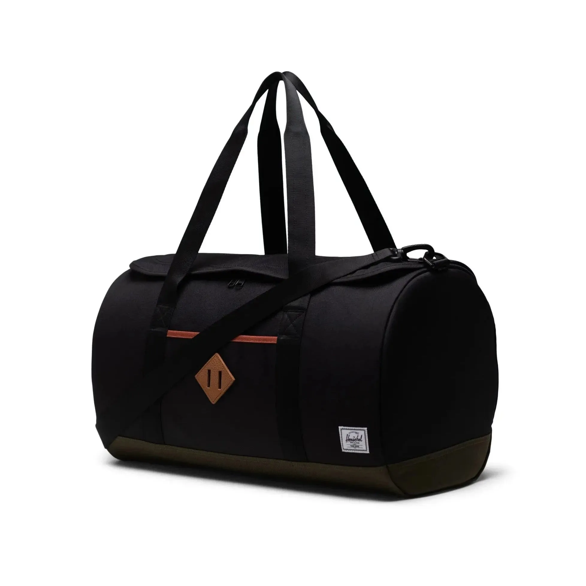 Herschel Heritage Duffle - Black/Ivy Green/Chutney