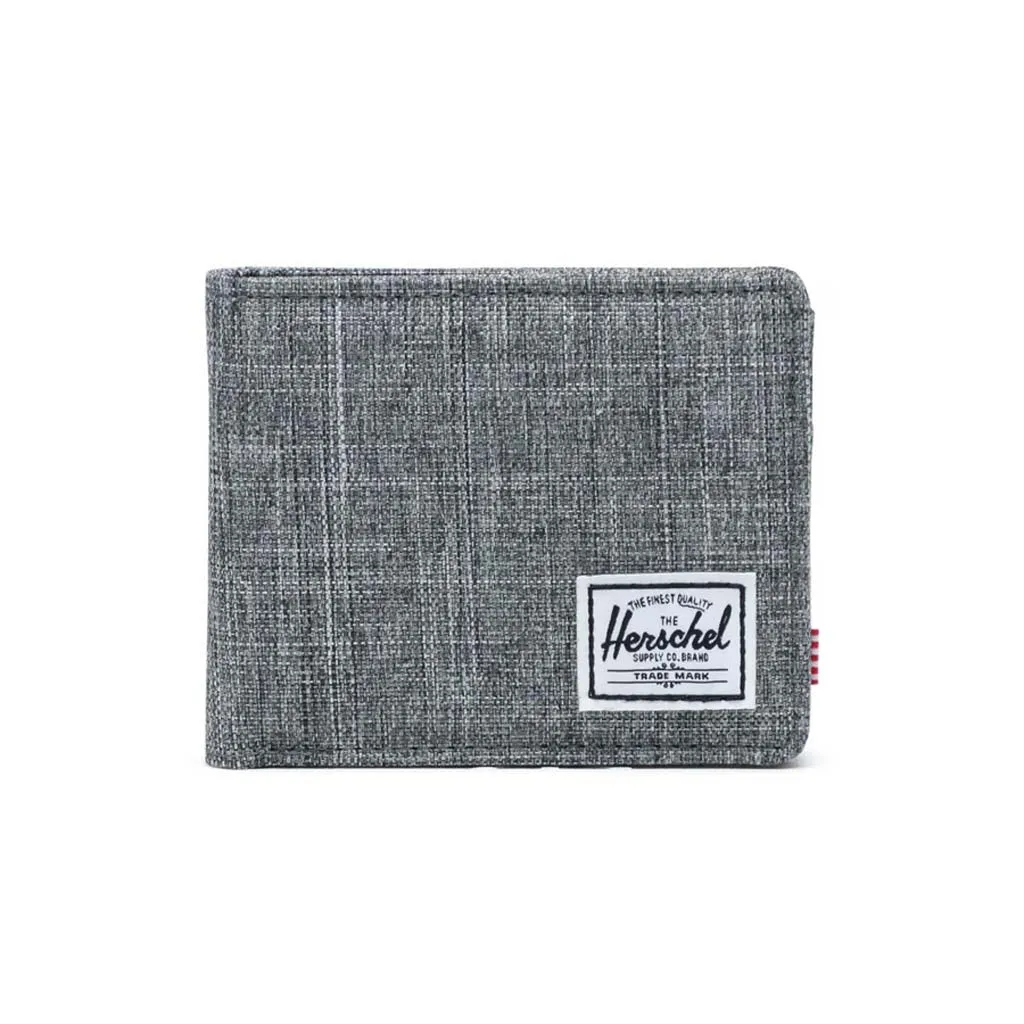 HERSCHEL ROY WALLET - RAVEN CROSSHATCH