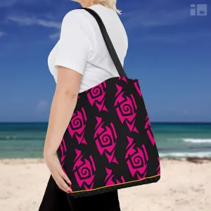 Hot Pink and Black Tribal Tattoo Tote Bag